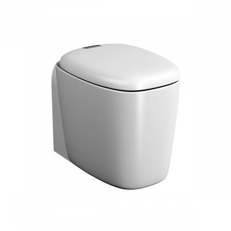 Vaso WC a pavimento filomuro Plural Rim-Ex 55 cm bianco opaco Vitra