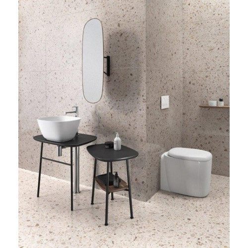 Vaso WC a pavimento filomuro Plural Rim-Ex 55 cm bianco opaco Vitra