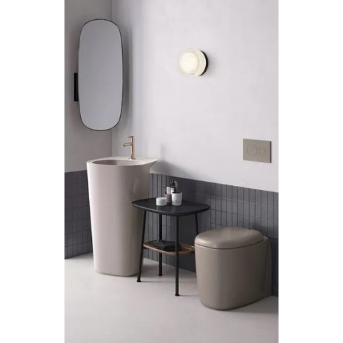 Vaso WC a pavimento filomuro Plural Rim-Ex 55 cm beige opaco Vitra