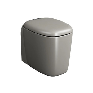 Vaso WC a pavimento filomuro Plural Rim-Ex 55 cm beige opaco Vitra