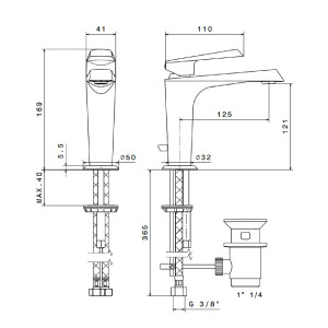 Miscelatore Monocomando per Lavabo con Scarico Nio - Newform | Meglioa 2