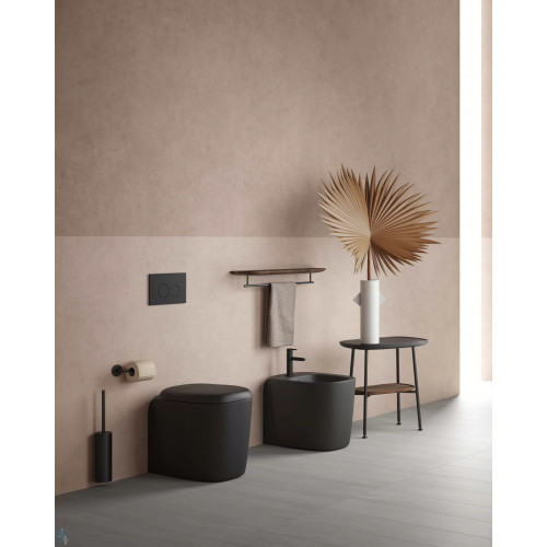 Bidet a terra filo muro 55 cm Plural nero opaco - Vitra