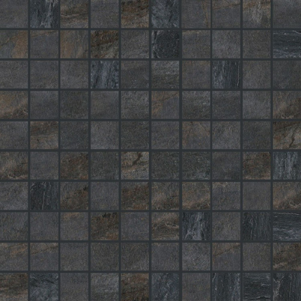 Walks 1.0 Mosaico Black Naturale 30x30 – Florim