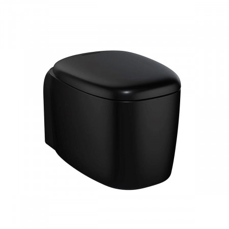 Vaso WC sospeso Plural Rim-Ex 55 cm nero opaco Vitra