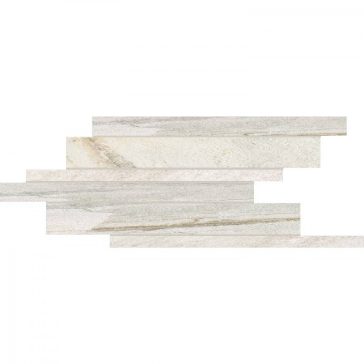 Walks 1.0 White Modulo Listelli Sfalsati 21x40 cm naturale - Florim