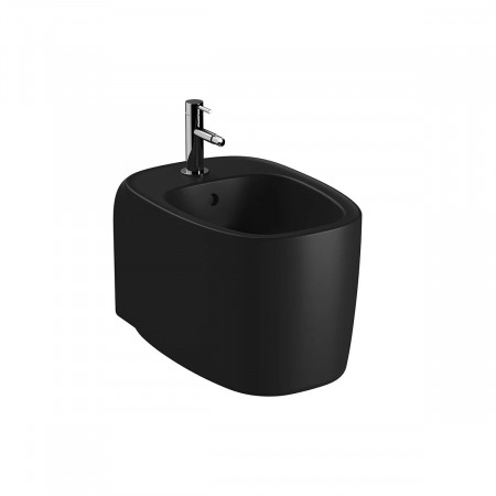 Bidet sospeso filo muro Plural 55 cm nero opaco - Vitra