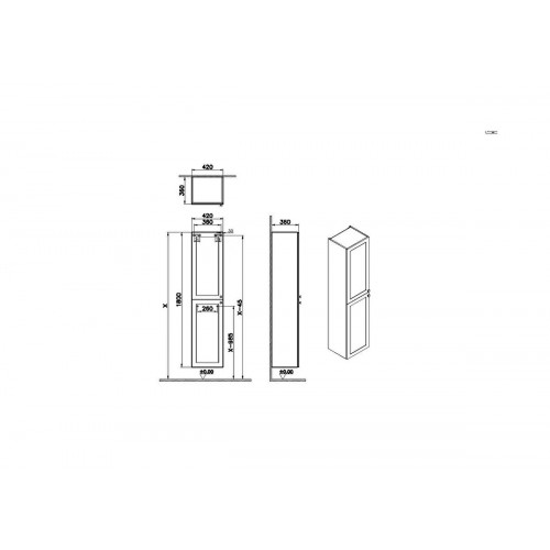 Colonna alta Root grigio chiaro opaco Vitra