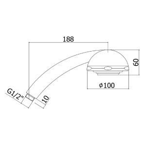 Doccia 3 getti attacco universale Ischia cromo - Paffoni 2