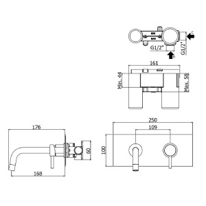 Miscelatore ad incasso con corpo incasso Light cromo - Paffoni 2