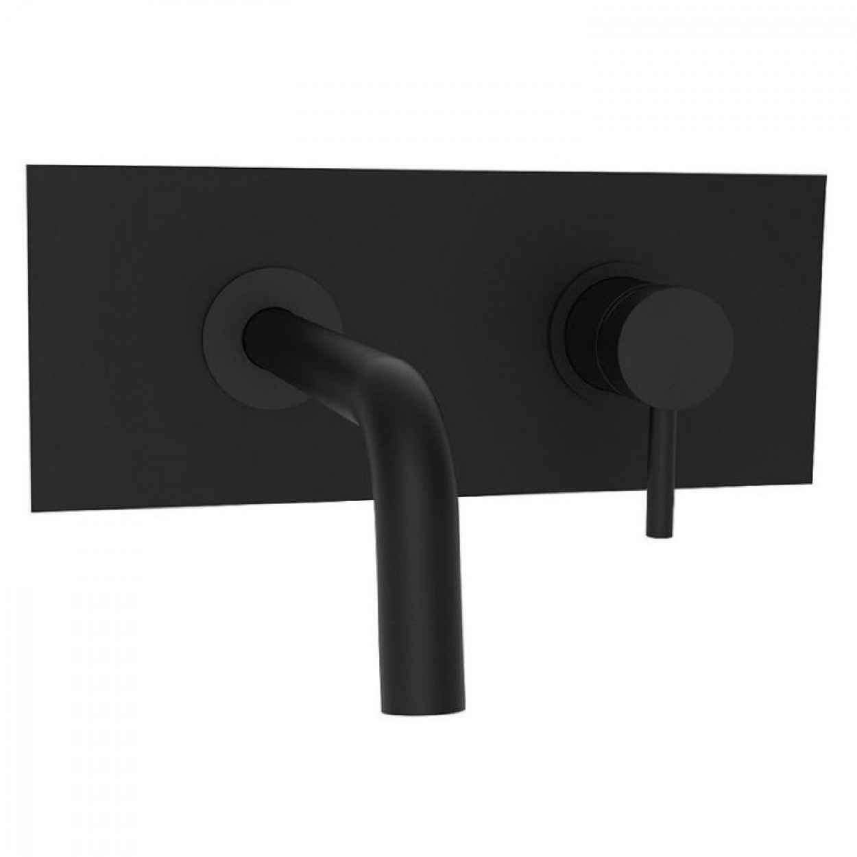 Miscelatore lavabo incasso 178 mm con piastra nero opaco  - Paffoni