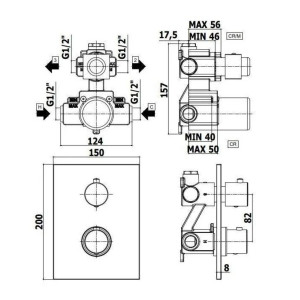 Miscelatore termostatico incasso doccia a 2 uscite Light - Paffoni 2