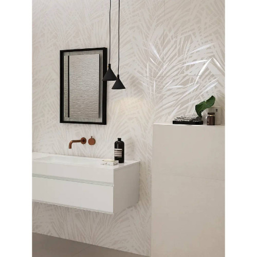 Sheer Leaves White Inserto 80x160 cm Rettificato | Fap Ceramiche