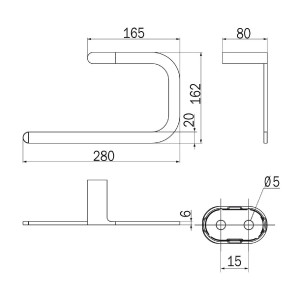 Porta salviette ad anello Mito cromo - Inda 2