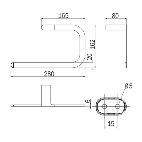 Porta salviette ad anello Mito cromo - Inda