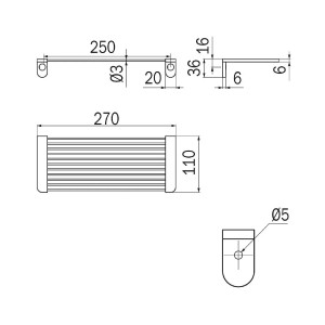 Cestino portaoggetti a rastrelliera Ego cromo - Inda 2