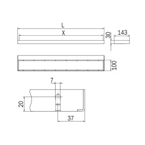 Porta salviette modulare 60 cm Indissima inox spazzolato - Inda 2