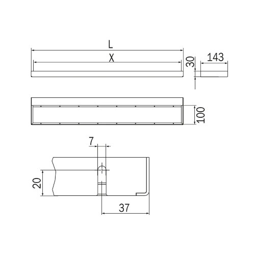Porta salviette modulare 60 cm Indissima inox spazzolato - Inda