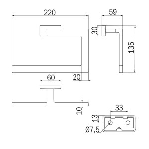 Porta salviette ad anello Lea cromo - Inda 2