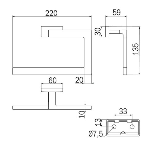 Porta salviette ad anello Lea cromo - Inda