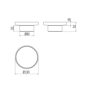 Porta sapone da appoggio con bacinella in vetro satinato Mito cromo - 2