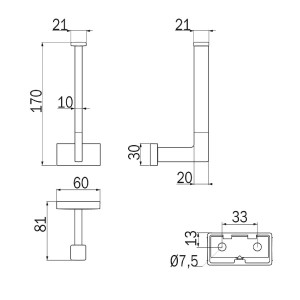 Porta rotolo di scorta Lea cromo - Inda 2
