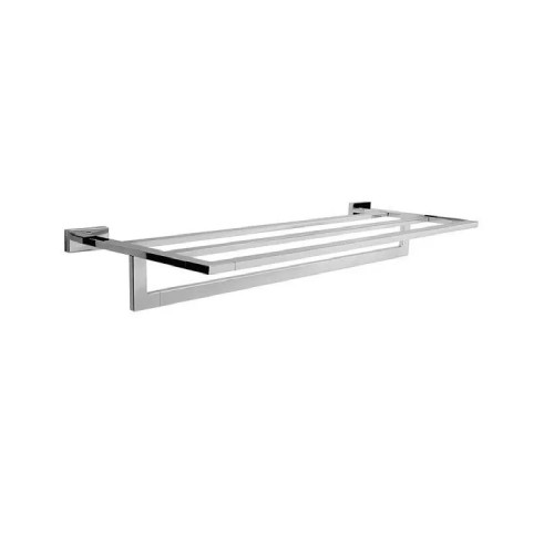 Porta teli con porta salviette 66 cm Lea cromo - Inda