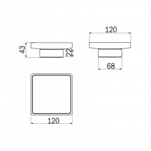 Porta sapone da appoggio con bacinella in vetro satinato Lea cromo - I 2