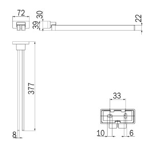 Porta salviette doppio a snodo Lea cromo - Inda 2
