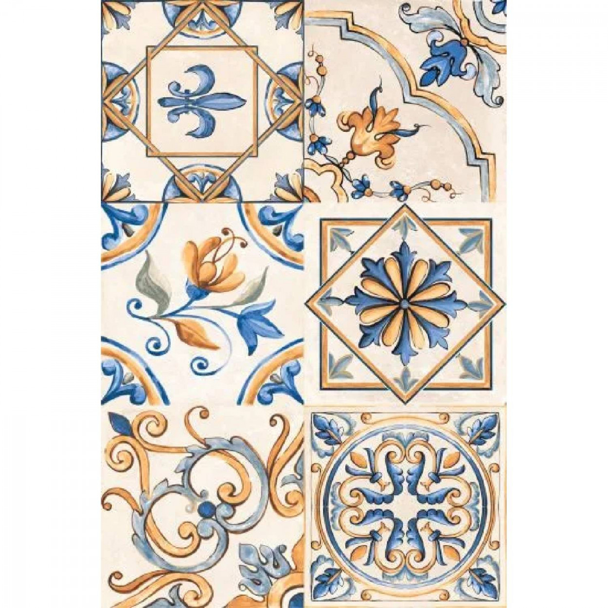 Tuscany Decoro Giotto Mix 20,3x20,3 cm - Ceramica Rondine