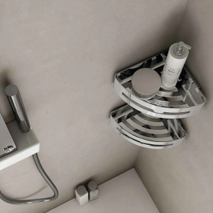 Cestino portaoggetti angolare sganciabile Hotellerie acciaio lucido - 2