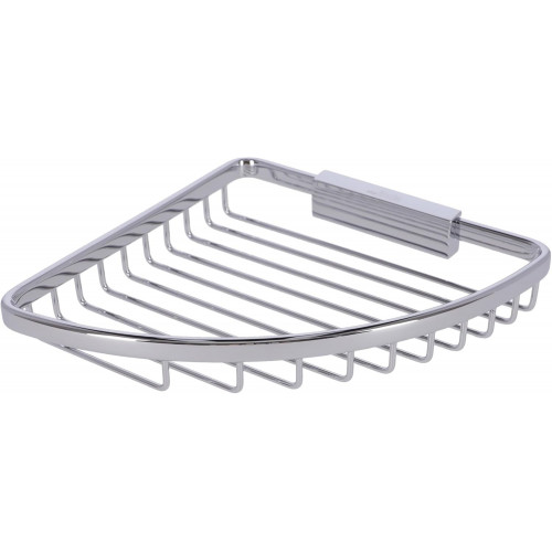 Cestino portaoggetti angolare sganciabile 19 cm ottone cromato - Inda