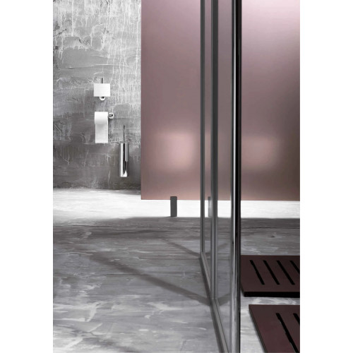 Portascopino da parete o da appoggio My Love cromo - Inda