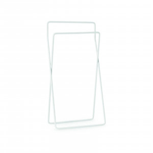 Piantana con 2 porta salviette bianco opaco - Inda