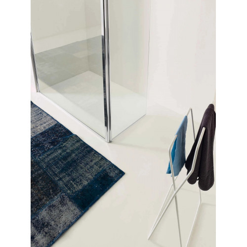 Piantana con 2 porta salviette bianco opaco - Inda