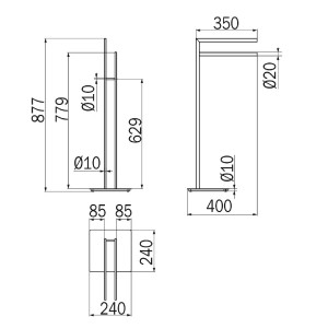 Piantana doppia Logic cromo – Inda 2