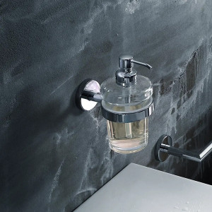 Dispenser sapone a parete Gealuna ottone cromato - Inda 2