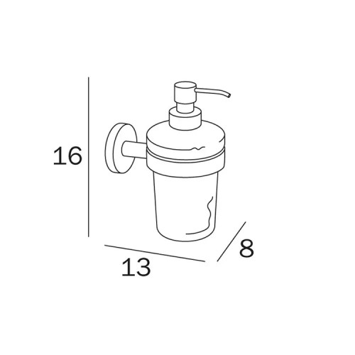 Dispenser sapone a parete Gealuna ottone cromato - Inda