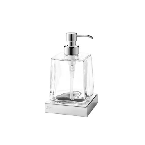 Dispenser sapone da appoggio Mito cromo lucido/trasparente 250 ml - In