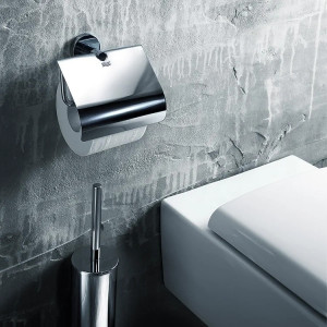 Porta rotolo con coperchio Gealuna cromo - Inda 2