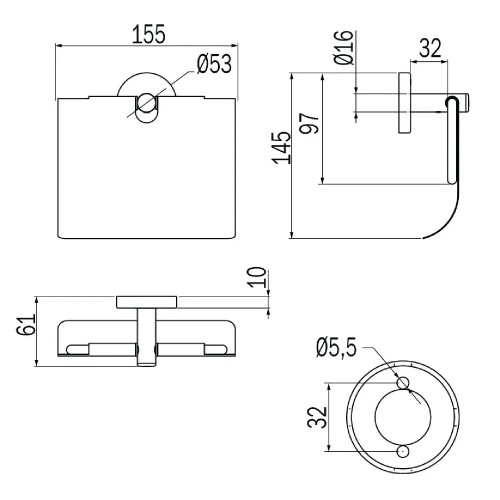Porta rotolo con coperchio Gealuna cromo - Inda