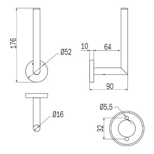 Porta rotolo di scorta Gealuna cromo – Inda 2