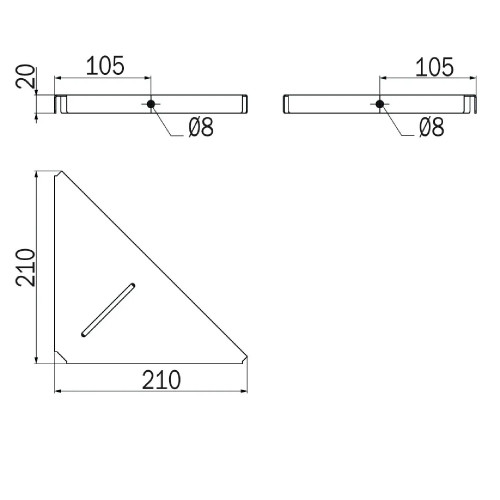 Cestino portaoggetti angolare con foro Gealuna cromo - Inda