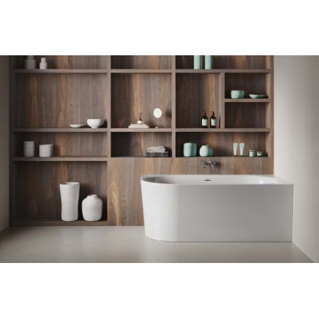 Vasca da bagno Dalma angolare lato destro 155x80x60.5h cm bianco lucid