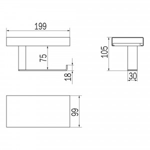 Porta rotolo con coperchio Indissima destro acciaio inox spazzolato - 2