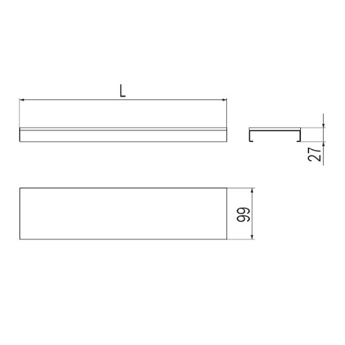 Modulo mensola Indissima 20 cm acciaio inox spazzolato - Inda