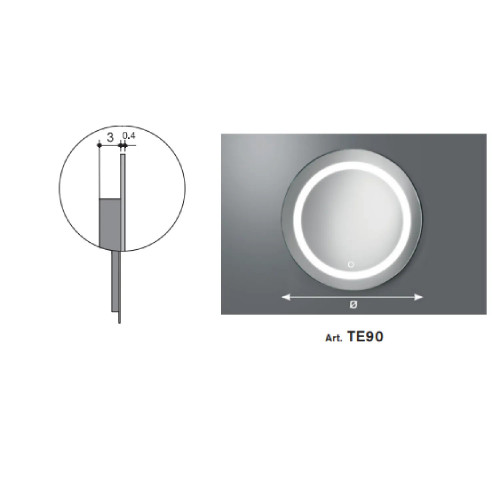 Specchio Flash Collection 90 cm rotondo - Artelinea