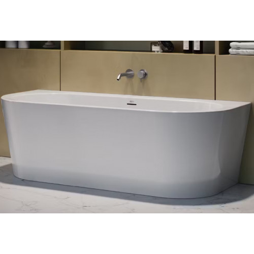Vasca da bagno Silba centro parete 180x79x58h cm bianco lucido Jacuzzi