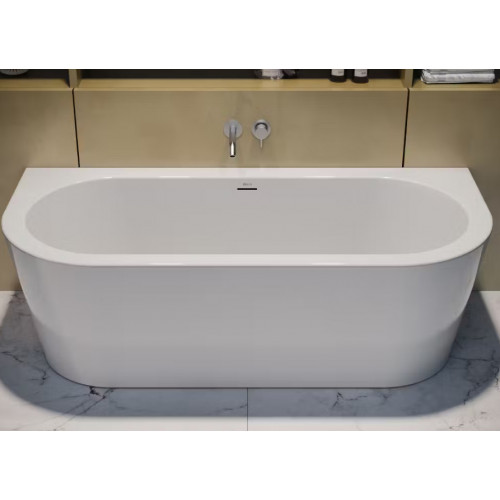 Vasca da bagno Silba centro parete 180x79x58h cm bianco lucido Jacuzzi