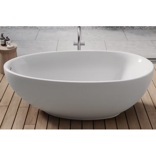 Vasca da bagno Desirè centro stanza 185x94.5x63.5h cm bianco lucido Ja