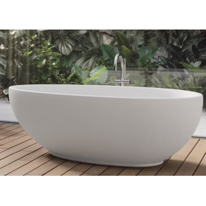 Vasca da bagno Desire centro stanza 185x94.5x63.5h cm bianco satinato 2